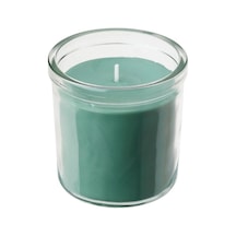 Ikea Hedersam Cam Kaplı Kokulu Mum 8 X 8,5 Cm Bitkisel Marul Yeşili Yeşil