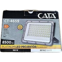 Cata Ct-4659 100w 6400k Beyaz Slim Led Projektör Beyaz
