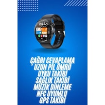 Diyar-ı Fırsat Amoled Ekran Metal Deri Silikon Kordonlu Uyku Ve Sağlık Takibi