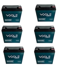 Voole 12v 24 Ah Elektrikli Bisiklet Jel Aküsü 6lı Set