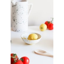 Seramik Sarı Benekli Çerez Kahvaltılık Orta Sunum Kase 150 Ml Sarı - 624737546 Sarı