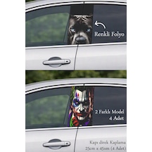 Dokulu Tasarım Kapı Direk Folyo Sticker Etiket