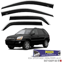 Replax Kia Sportage 2006-2009 Kromlu Cam Rüzgarlığı 4lü