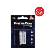 Power-Xtra Alkalin AAA İnce Kalem Pil 80 Adet