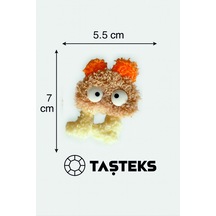 Ütülenebilen Veya Sticker Olarak Kullanılabilen Sevimli Ponpon Tavşan Patch