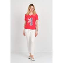 Sistas Kadın Baskı Desenli V Yaka Kısa Kollu Pamuklu Bluz 24100 Kırmızı Kırmızı Sistas Kadın Baskı Desenli V Yaka Kısa Kollu Pamuklu Bluz 24100 Kırmızı Kırmızı