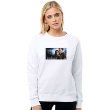 Twilight Movies Films Baskılı Beyaz Kadın Sweatshirt