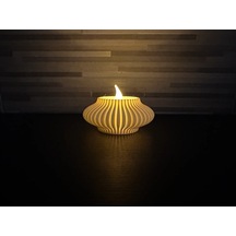 Gri Led Mumluk Led Yemek Masası İçin Dekorasyon, Modern Masa Dekorasyonu ŞEFFAF
