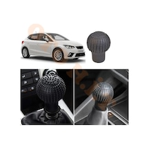 Seat İbiza 2017-2023 Manuel Uyumlu Vites Kılıfı Masajlı Mat Siyah