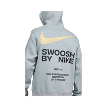 Nike Athletics Pullover Hoodie Grafik Baskılı Kapüşonlu Erkek Sweatshirt Gri
