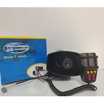 7 Ayrı Sesli Megafonlu Mikrofonlu Polis Siren 12v100w