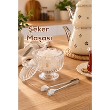 Porsima İstiridye Şeker Maşası Paslanmaz Çelik Servis Maşası Küp Şeker Buz Maşası Mini Mutfak Maşası Cam