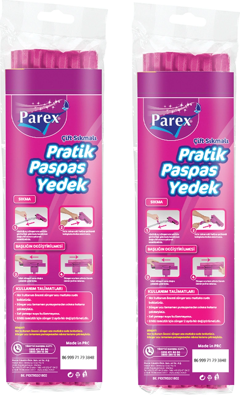 Pratik Paspas Çift Sıkmalı Yedek 2'li Paket