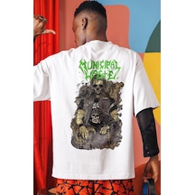 Municipal Waste Rock Metal Müzik Grubu Sırt Baskılı Unisex Oversi Beyaz Municipal Waste Rock Metal Müzik Grubu Sırt Baskılı Unisex Oversi Beyaz