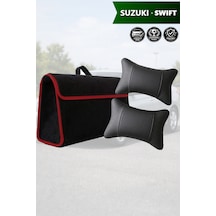 Suzuki Swift Uyumlu Bagaj Çantası Siyah Renk Koltuk Yastığı Lüks Model