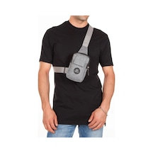 Bizoon Np261 Unisex Keten Kumaş Telefon Bölmeli Çapraz Askılı Omuz Çantası, Günlük Spor 001