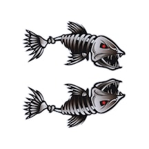Balık Kemikleri Iskelet Araba Sticker Oto Etiket18Cm