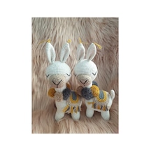Amigurumi Örgü Oyuncak Uyku Arkadaşı Hediyelik Lama Çok Renkli