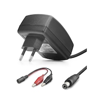 Akü Sarj Cihazı Akü Şarj Adaptörü 12v 2.5a 30w Krokodil Uç Siyah B5057