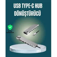 Usb C Çoklu Bağlantı Merkezi 5 Gbps 100 240 V Sağlam Eloksal Tasarım Standart