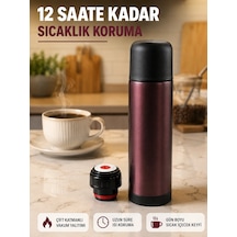 Zenvia Sızdırmaz Kapaklı Vakumlu Termos Uzun Süre Sıcak Soğuk Tutan Termos Znv2026 Çok Renkli