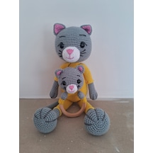Amigurumi İkili Kedi Set Oyuncak