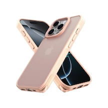 Apple Uyumlu  iPhone 16 Pro Kılıf Elegant Kapak Pudra