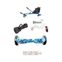 Elektrikli Kaykay Scooter Akıllı Denge Hoverboard + Hoverkart + Çanta Full Ledli Extrem Paket D03