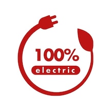 Elektirikli Araç Araba Uyarı Etiketi Kırmızı Renk 13cm
