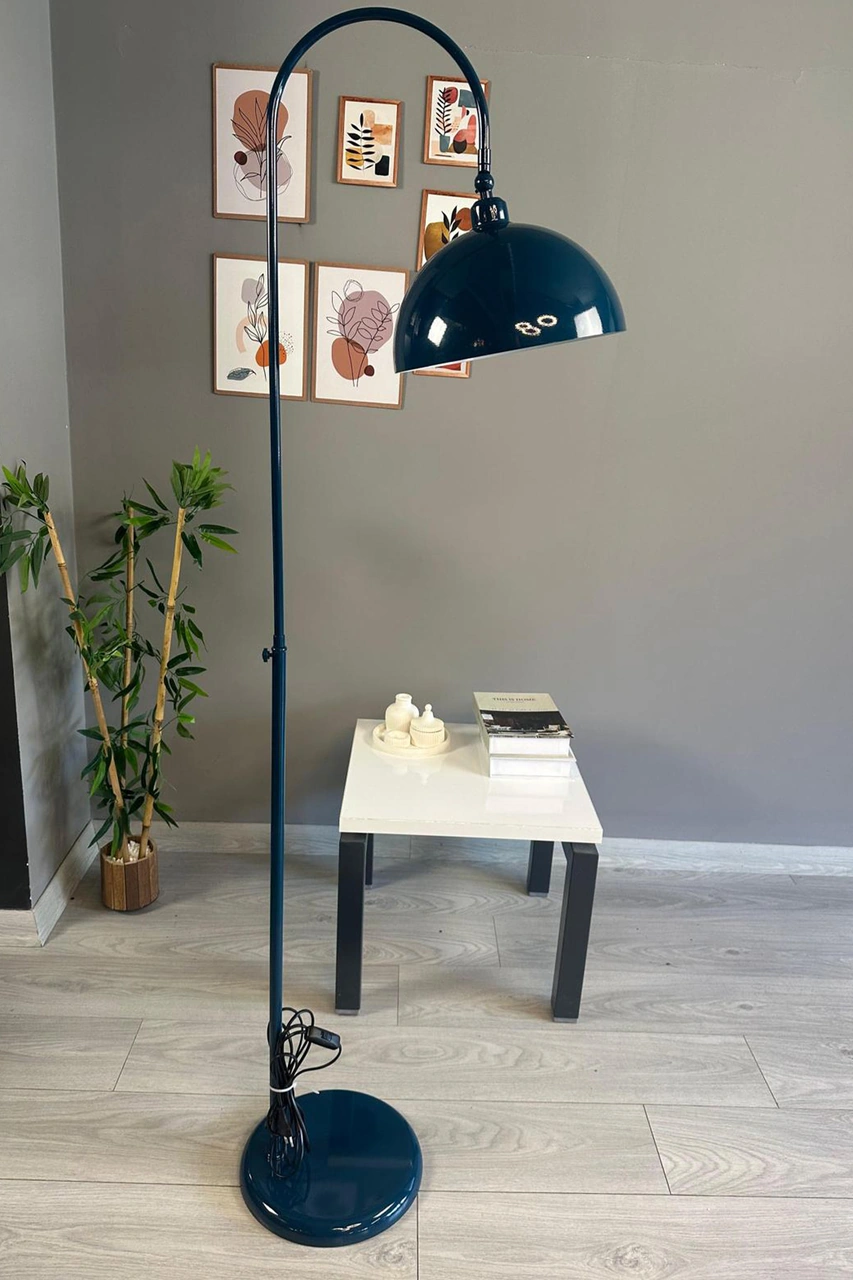 Deniz Yeşili Lambader Hareketli Başlık Modern Dekoratif Metal Oturma Odası Çalışma Odası Yeşil