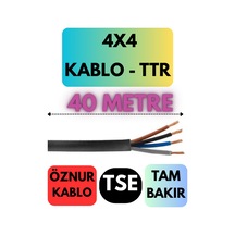 Öznur 4x4 Ttr Kablo Metre Seçenekli Siyah - 40 Metre