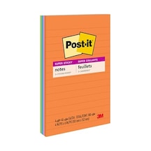 Süper Yapışkan Çizgili Notlar, 4 Yapışkan Not Defteri, 4 X 6 İnç, Okul Malzemeleri, Ofis Ürünleri, Dikey Yüzeyler, Monitörler, Duvarlar Ve Pencereler İçin Yapışkan Notlar, Enerji Arttırma