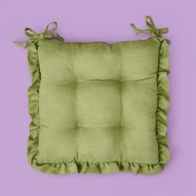 Soft Nora Sandalye Minderi - Yeşil - 40x40 Cm Çok Renkli