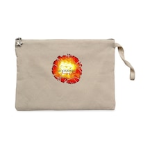 Moonspell İrreligious Krem Clutch Astarlı Cüzdan / El Çantası Krem