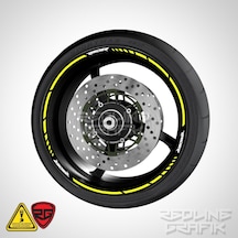 Tvs Raider Yazılı Neon Sarı Jant Şeridi Redlinegrafik