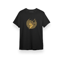 Black Adam Lightning Logo Siyah Kısa Kol Erkek Tshirt 001