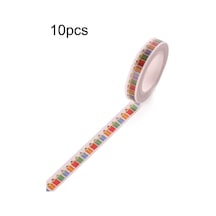 Cbtx 10 Adet Kağıt Bant El Defter Dekorasyon Çıkartma, 8mmx10m Kalem Sm-21 Cbtx 10 Adet Kağıt Bant El Defter Dekorasyon Çıkartma, 8mmx10m Kalem Sm-21