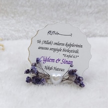Kuru Çiçekli Ahşap Buzdolabı Magnet 30 Adet