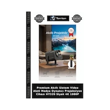 Premium Akıllı Sistem Video Aleti Medya Oynatıcı Projeksiyon Cihazı Hy320 Siyah 4k 1080p