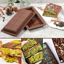 Meşhur Dubai Çikolatası Kalıbı - Büyük Tablet Çikolata Mum Kek Kalıbı Pasta Kalıbı Çok Renkli