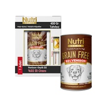 Nutri Canin Tahılsız %92 Geyik Etli Konserve Yetişkin Köpek Maması Kutu 400 G