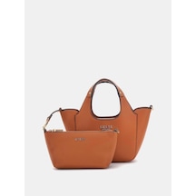 Guess Hwbg7334750car Çanta Kahverengi - Siyah - Bej