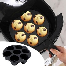 Buffer 7 Gözlü Silikon Çok Amaçlı Airfryer Muffin Cupcake Kek Ve Çörek Pişirme Kalıbı