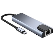 Type-c 5-in-1 Çoklayıcı 4k Hdmı + Usb 3.0 2 + Ethernet Girişli Hub
