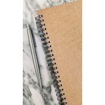 Spiralli Notebook, Kraft Kapaklı, A5 Boyut 15x21 Cm , 100 Yaprak Noktalı Çok Renkli