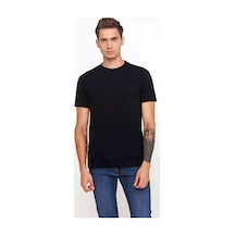 Baskısız Düz Siyah Erkek Tshirt
