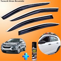 Hyundai İx35 Mügen Cam Rüzgarlığı Abs Nikelaj Krom Cam Rüzgarlığı 2010-2015 + Ebrayn Lastik Parlatıcı