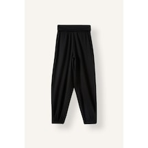 Defacto Katlamalı Bel Balloon Fit Jogger Paça Dalgıç Kumaş Eşofman Altı I9635ax26aubk81 Siyah-bk81