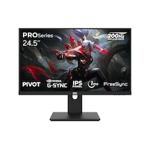 Dragos Pro Series P245fhd200 24.5" 1 Ms Full Hd Pivot Ips 200 Hz Oyuncu Monitörü