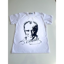 Gala Atatürk Baskılı Çocuk Tişört Beyaz
